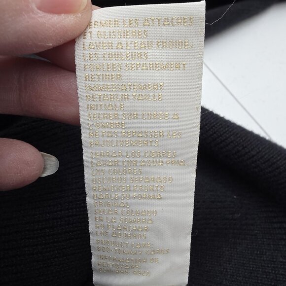 Vintage Tommy Hilfiger Sweater Womens 2X Navy Zip Cardigan Contrast Trim 00s - Picture 8 of 11